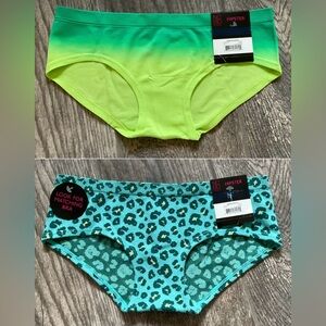 New 4 Nobo, No Boundaries seamless hipster panties size XS Animal & Ombré